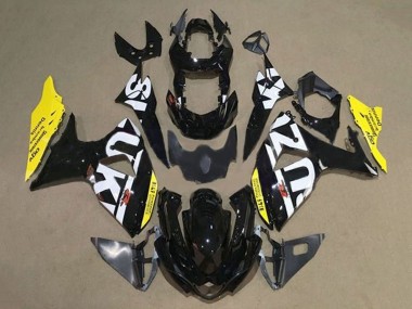 Affordable 2009-2016 Suzuki GSXR 1000 Motorcycle Fairings - Black White Yellow