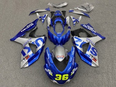 Affordable 2009-2016 Suzuki GSXR 1000 Motorcycle Fairings - Blue Silver 36