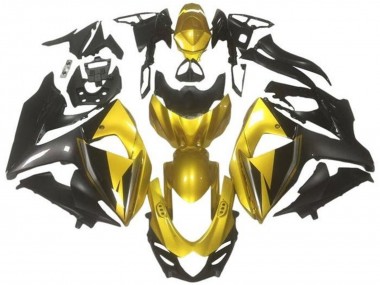 Affordable 2009-2016 Suzuki GSXR 1000 Motorcycle Fairings - Gold Black Dark Grey