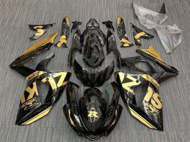 Affordable 2009-2016 Suzuki GSXR 1000 Motorcycle Fairings - Gold Glossy Black