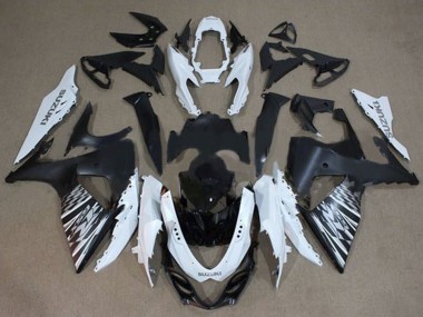 Affordable 2009-2016 Suzuki GSXR 1000 Motorcycle Fairings - White Black Silver Checker