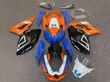 Affordable 2009-2016 Suzuki GSXR 1000 Motorcycle Fairings - Orange Blue Black