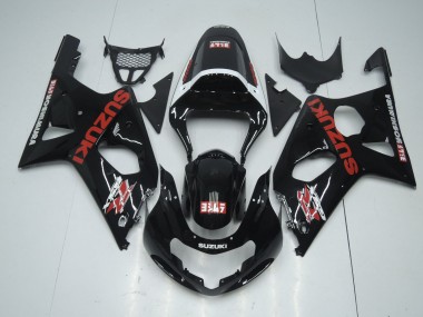 Affordable 2001-2003 Suzuki GSXR 600 / GSXR 750 Motorcycle Fairings - Glossy Black Red White Yoshimura