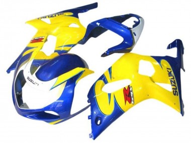 Affordable 2001-2003 Suzuki GSXR 600 / GSXR 750 Motorcycle Fairings - Blue Yellow White