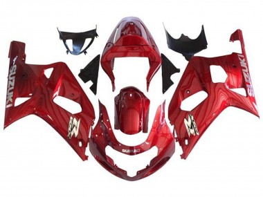 Affordable 2001-2003 Suzuki GSXR 600 / GSXR 750 Motorcycle Fairings - Red Chrome