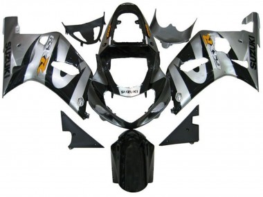 Affordable 2001-2003 Suzuki GSXR 600 / GSXR 750 Motorcycle Fairings - Silver Black Yellow