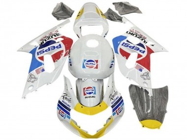 Affordable 2001-2003 Suzuki GSXR 600 / GSXR 750 Motorcycle Fairings - White Blue Red Yellow Pepsi
