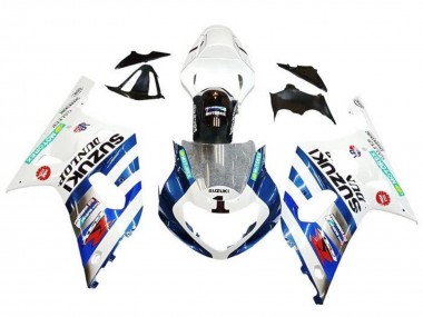 Affordable 2001-2003 Suzuki GSXR 600 / GSXR 750 Motorcycle Fairings - White Blue Stripe Red Black