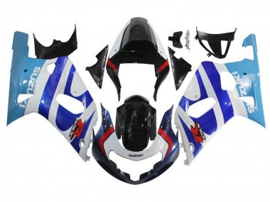Affordable 2001-2003 Suzuki GSXR 600 / GSXR 750 Motorcycle Fairings - White Triple Blue Glossy Black Red