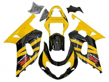 Affordable 2001-2003 Suzuki GSXR 600 / GSXR 750 Motorcycle Fairings - Yellow Black Stripe Red