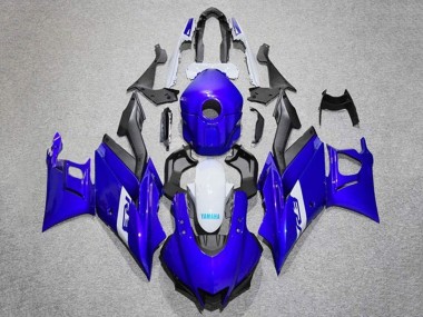 Affordable 2019-2021 Yamaha YZF R3/R25 Motorcycle Fairings - Blue White Matte Black