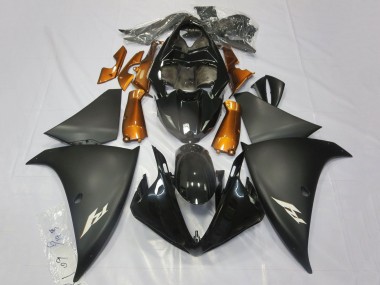 Affordable 2009-2011 Yamaha YZF 1000 R1 Motorcycle Fairings - Glossy Black Matte Black Orange