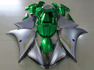 Affordable 2009-2011 Yamaha YZF 1000 R1 Motorcycle Fairings - Silver Green
