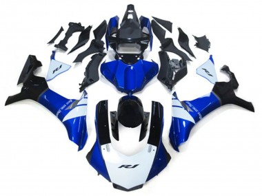 Affordable 2020-2025 Yamaha YZF 1000 R1 Motorcycle Fairing Kits - White Blue Glossy Black