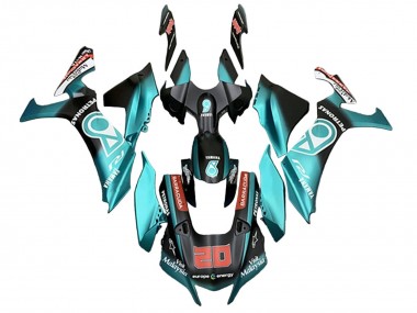 Affordable 2020-2025 Yamaha YZF 1000 R1 Motorcycle Fairings - Turquoise Blue Matte Black Petronas