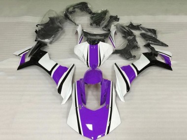 Affordable 2020-2025 Yamaha YZF 1000 R1 Motorcycle Fairing - White Purple Glossy Black