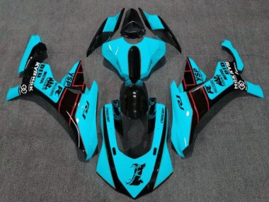 Affordable 2020-2025 Yamaha YZF 1000 R1 Motorcycle Fairings - Turquoise Blue Red Glossy Black