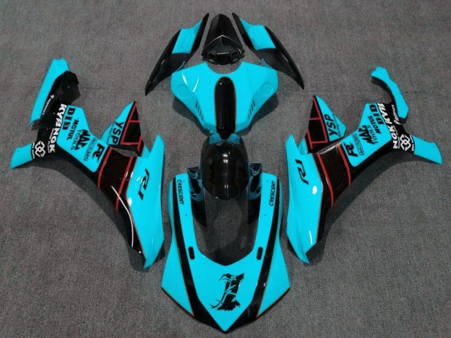 2020-2025 Yamaha YZF 1000 R1 Motorcycle Fairings - Turquoise Blue Red Glossy Black