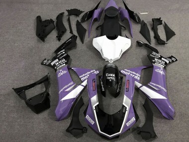 Affordable 2020-2025 Yamaha YZF 1000 R1 Motorcycle Fairings - Purple White Glossy Black Sam