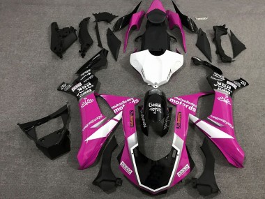 Affordable 2020-2025 Yamaha YZF 1000 R1 Motorcycle Fairings - Pink White Glossy Black Sam