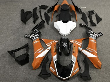 Affordable 2020-2025 Yamaha YZF 1000 R1 Motorcycle Fairings - Orange White Glossy Black Sam