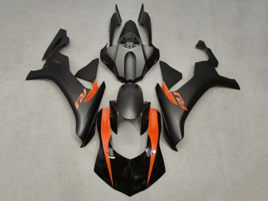 Affordable 2020-2025 Yamaha YZF 1000 R1 Motorcycle Fairings - Glossy Black Matte Black Orange