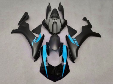 Affordable 2020-2025 Yamaha YZF 1000 R1 Motorcycle Fairings - Glossy Black Matte Black Light Blue
