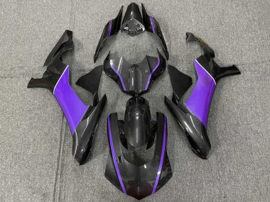 Affordable 2020-2025 Yamaha YZF 1000 R1 Motorcycle Fairings - Faux Carbon Fiber Purple