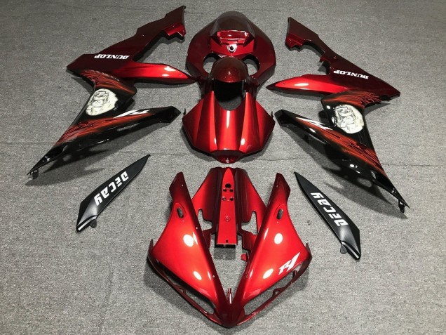 2004-2006 Yamaha YZF 1000 R1 Motorcycle Fairing - Red Matte Black
