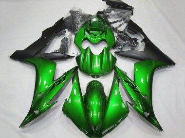Affordable 2004-2006 Yamaha YZF 1000 R1 Motorcycle Fairings - Green Matte Black