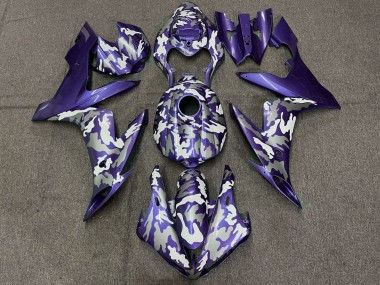 Affordable 2004-2006 Yamaha YZF 1000 R1 Motorcycle Fairings - Purple White Grey Camouflage