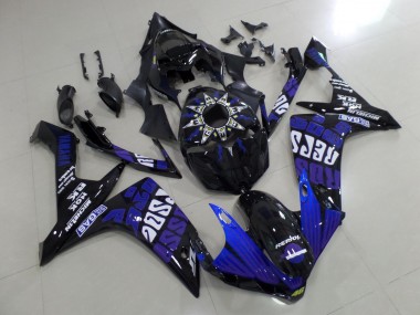 Affordable 2007-2008 Yamaha YZF 1000 R1 Motorcycle Fairings - Black Blue Purple White Rossi
