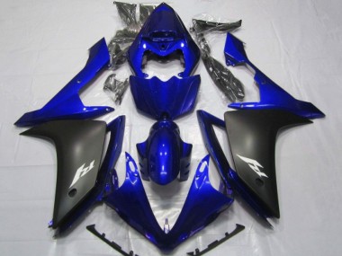 Affordable 2007-2008 Yamaha YZF 1000 R1 Motorcycle Fairings - Blue Matte Black