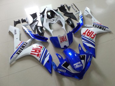 Affordable 2007-2008 Yamaha YZF 1000 R1 Motorcycle Fairing - White Blue Red Fiat