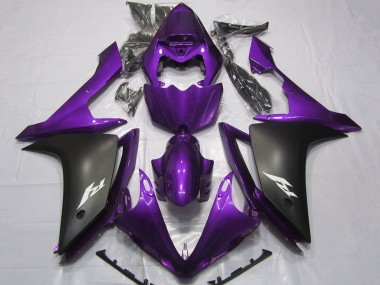 Affordable 2007-2008 Yamaha YZF 1000 R1 Motorcycle Fairings - Purple Matte Black