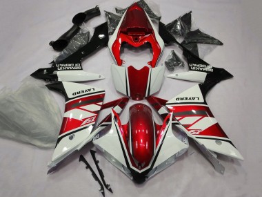 Affordable 2007-2008 Yamaha YZF 1000 R1 Motorcycle Fairings - White Red Black Layerd
