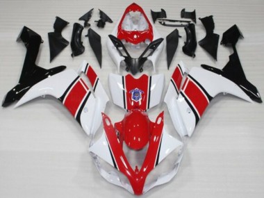 Affordable 2007-2008 Yamaha YZF 1000 R1 Motorcycle Fairings - White Red Black