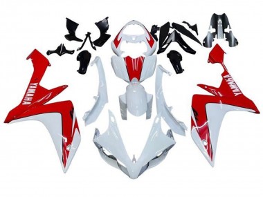 Affordable 2007-2008 Yamaha YZF 1000 R1 Motorcycle Fairings - White Red