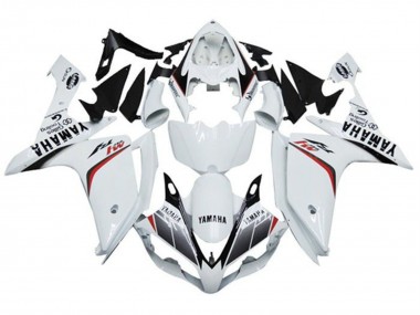 Affordable 2007-2008 Yamaha YZF 1000 R1 Motorcycle Fairings - White Red Black Stripe M1