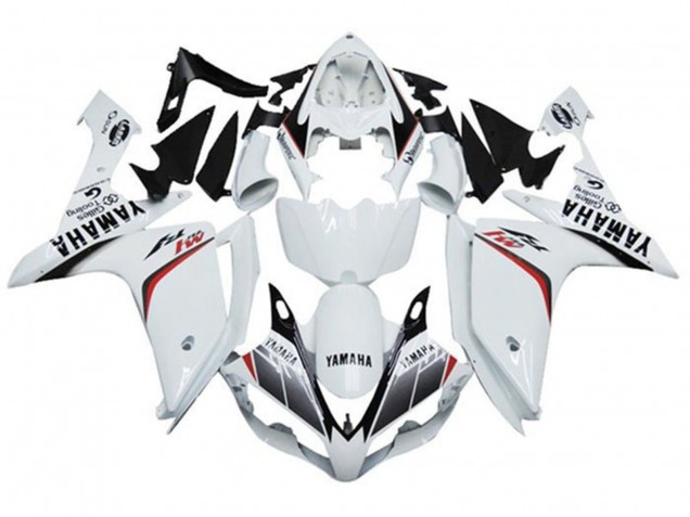 2007-2008 Yamaha YZF 1000 R1 Motorcycle Fairings - White Red Black Stripe M1