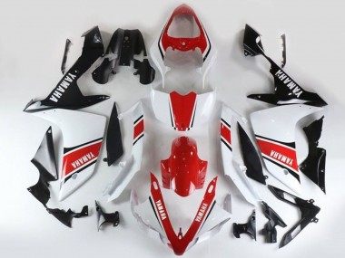 Affordable 2007-2008 Yamaha YZF 1000 R1 Motorcycle Fairings - White Red Black Stripe