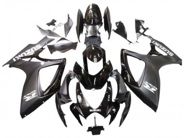 Affordable 2006-2007 Suzuki GSXR 600 / GSXR 750 Motorcycle Fairings - Matte Black Glossy Black White