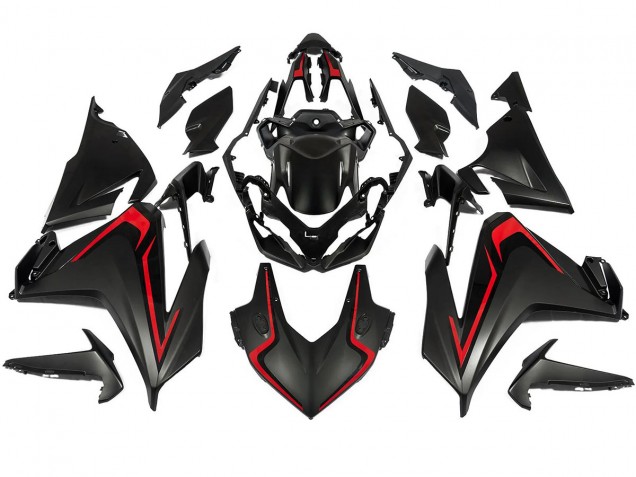 2022-2023 Honda CBR500R Motorcycle Fairing - Matte Black Red
