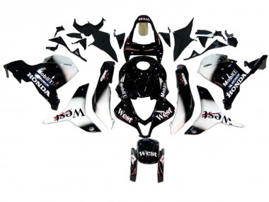 Affordable 2009-2012 Honda CBR600RR Motorcycle Fairings - Glossy Black White West