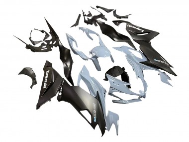 Affordable 2019-2022 Kawasaki ZX6R Motorcycle Fairings - Grey Matte Black
