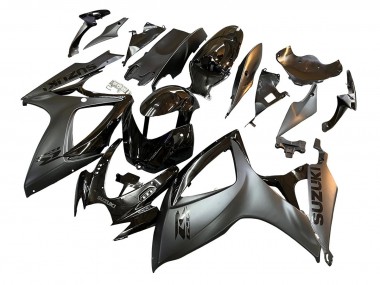 Affordable 2006-2007 Suzuki GSXR 600/750 Motorcycle Fairings - Glossy Black Matte Black