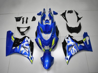 Affordable 2017-2024 Suzuki GSXR 1000 Motorcycle Fairing - Blue White Green