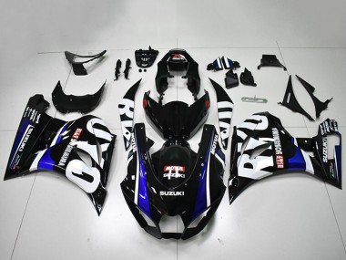 Affordable 2017-2024 Suzuki GSXR 1000 Motorcycle Fairings - Black White Blue Motul