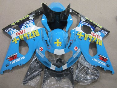 Affordable 2000-2002 Suzuki GSXR 1000 Motorcycle Fairings - Blue Yellow White Black Rizla
