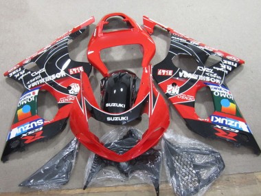 Affordable 2000-2002 Suzuki GSXR 1000 Motorcycle Fairings - Red Black Blue DENSO